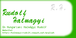 rudolf halmagyi business card